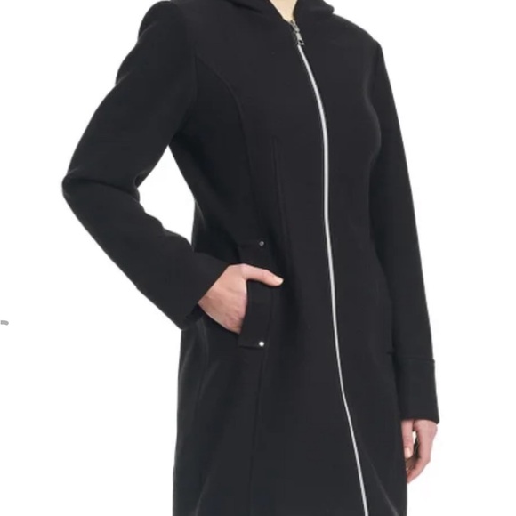 Vince Camuto Ladies' Hooded Full-Zip Jacket Black - Picture 3 of 5